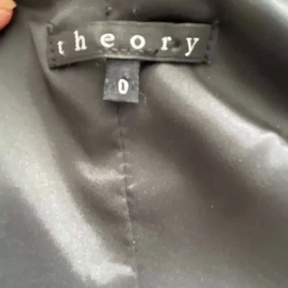 EUC! Theory Gray Wool Tank Full Front Zip Sheath Dress - Size 0 - Picture 10 of 11